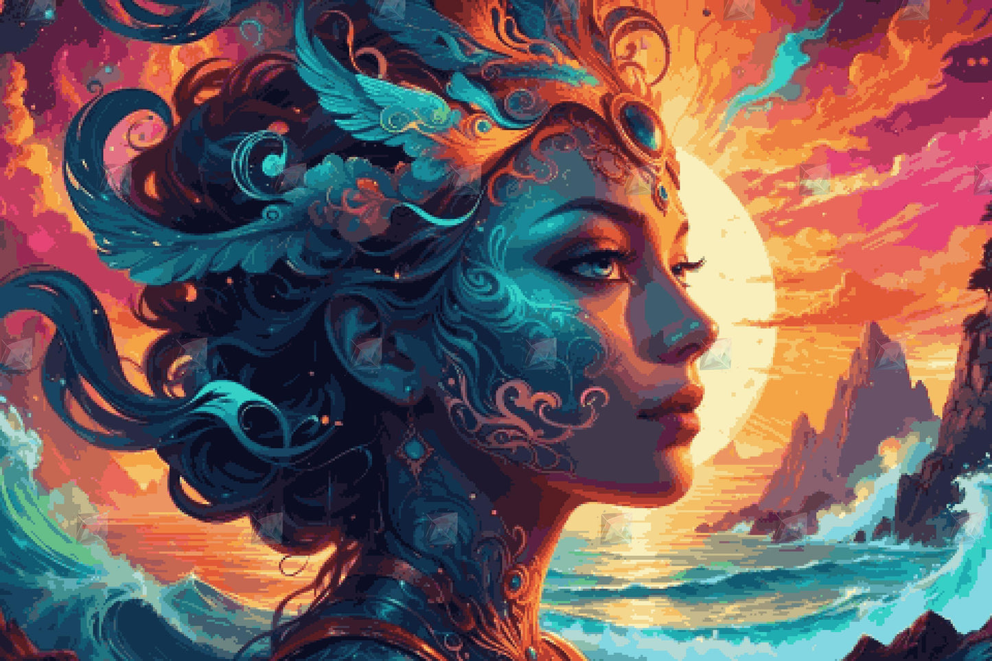 #Round Diamond / 80X120cm