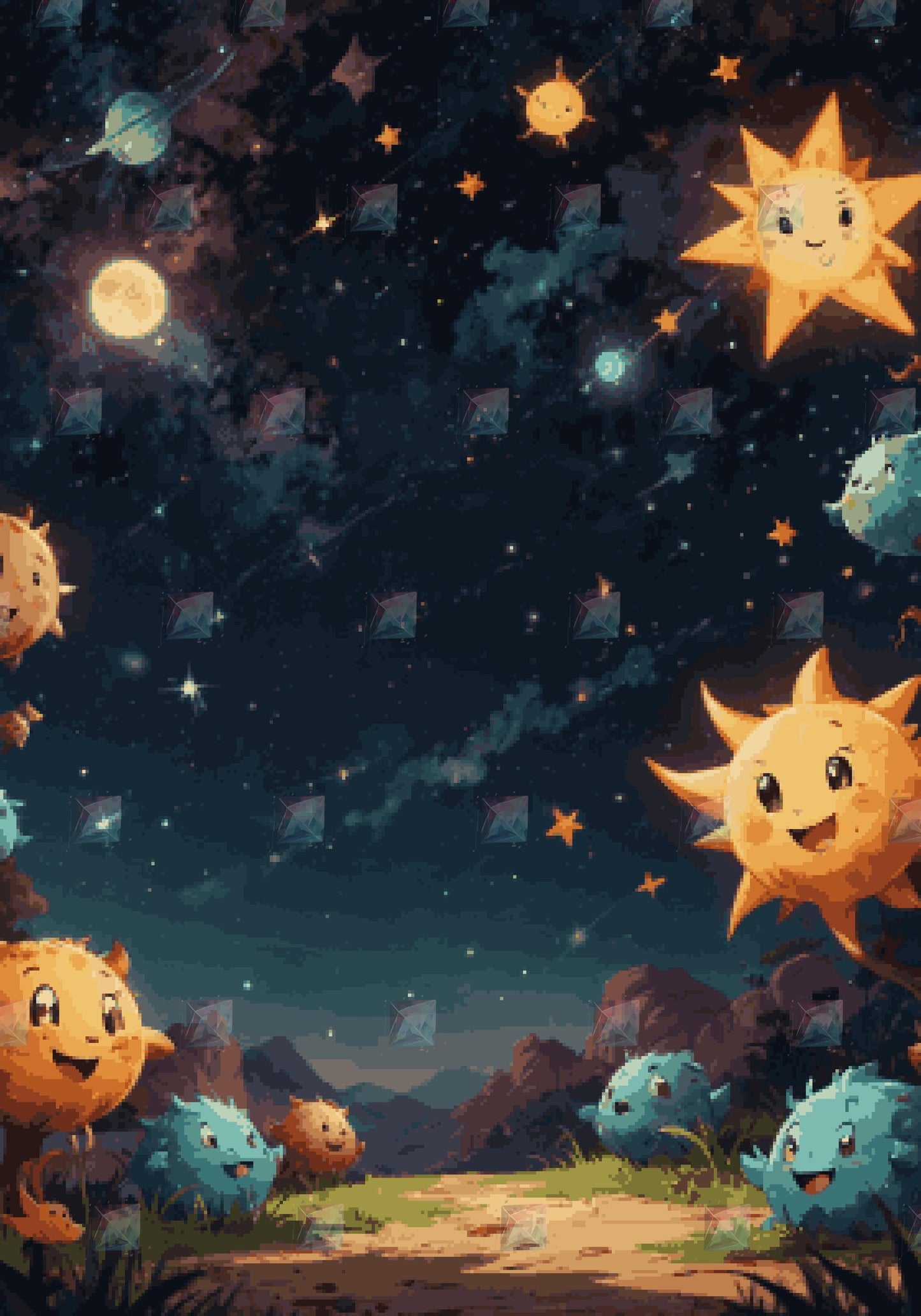 #Round Diamond / 70X100cm