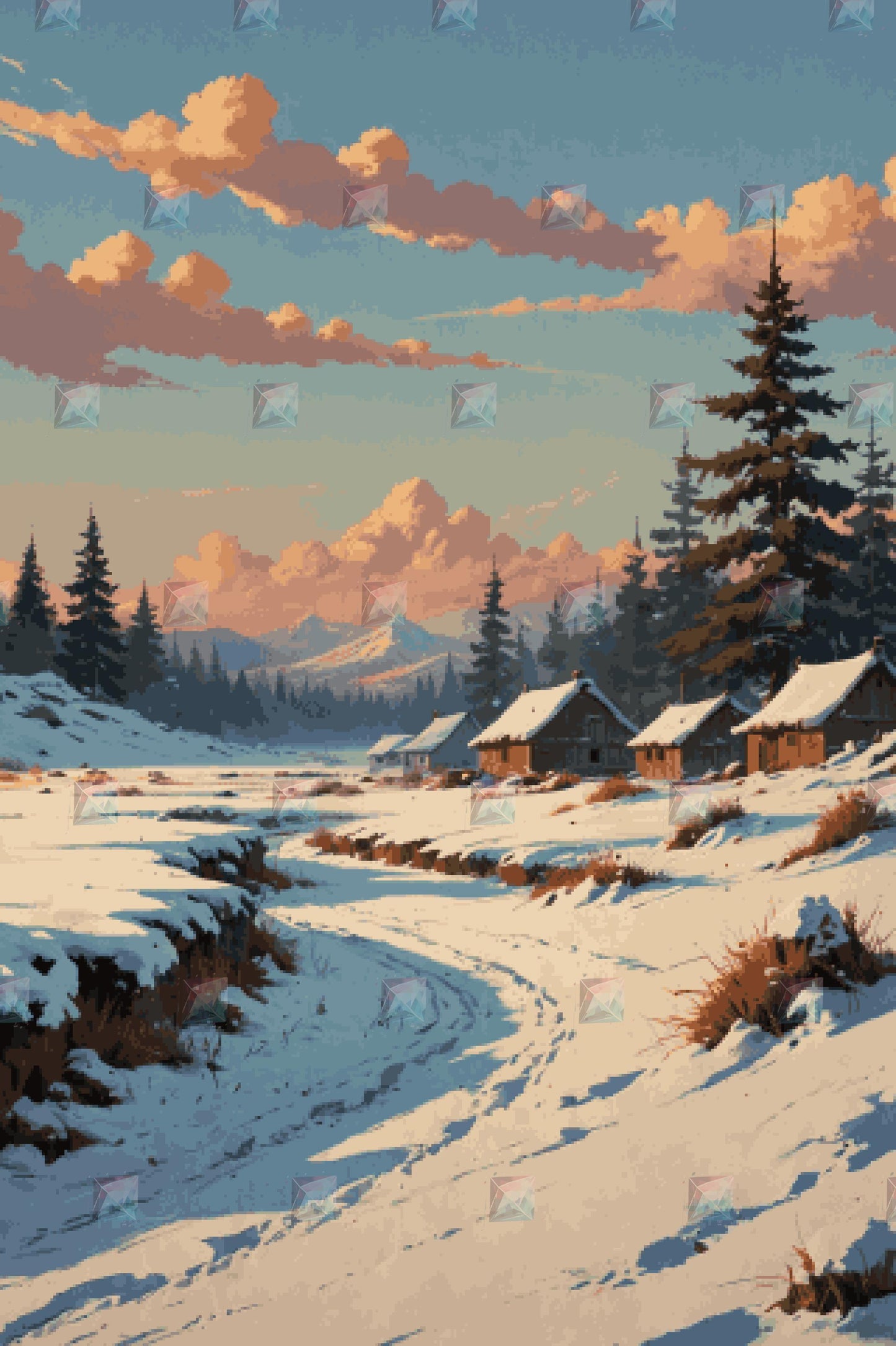 #Round Diamond / 80X120cm