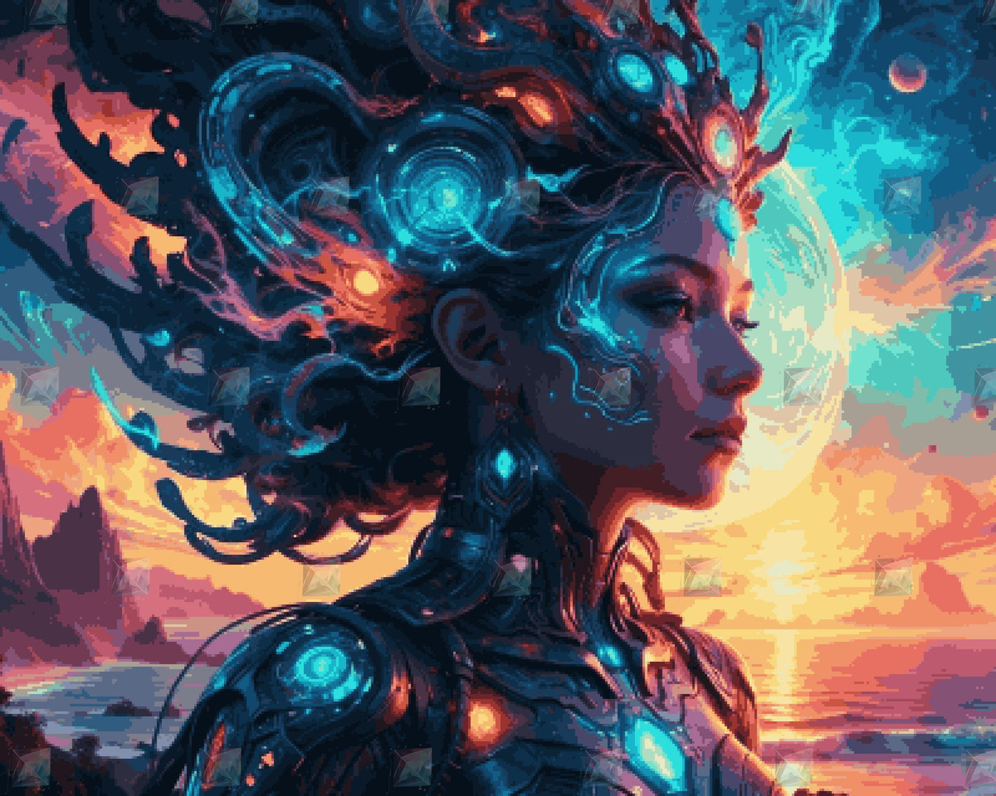 #Round Diamond / 80X100cm