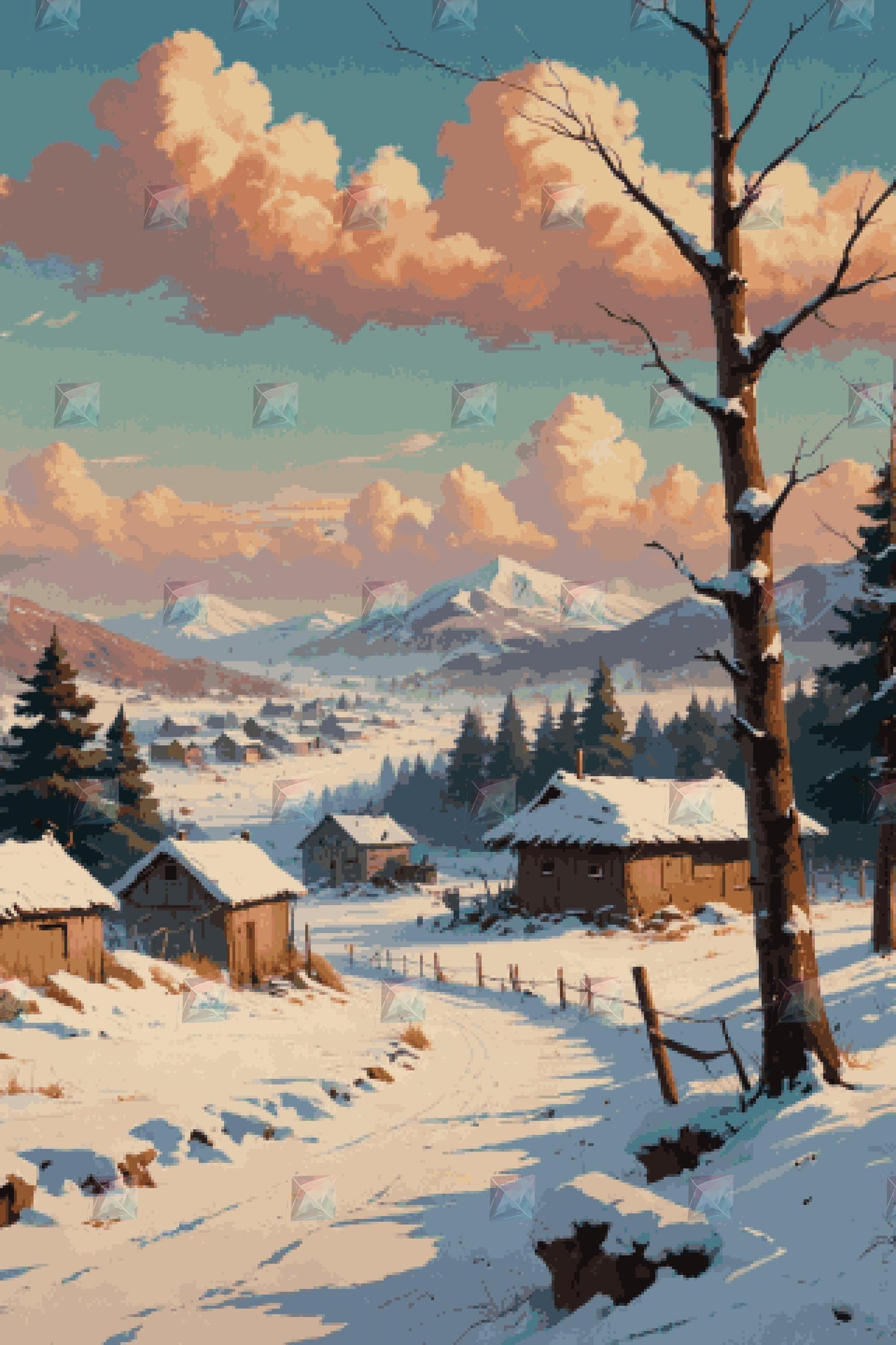 #Round Diamond / 80X120cm