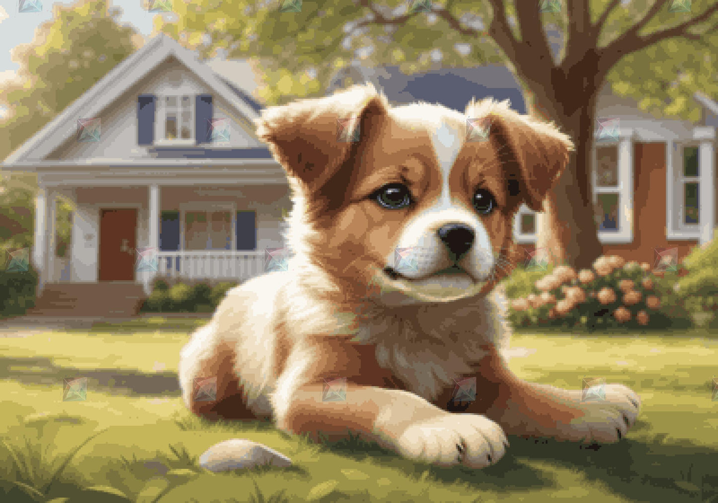 #Round Diamond / 70X100cm