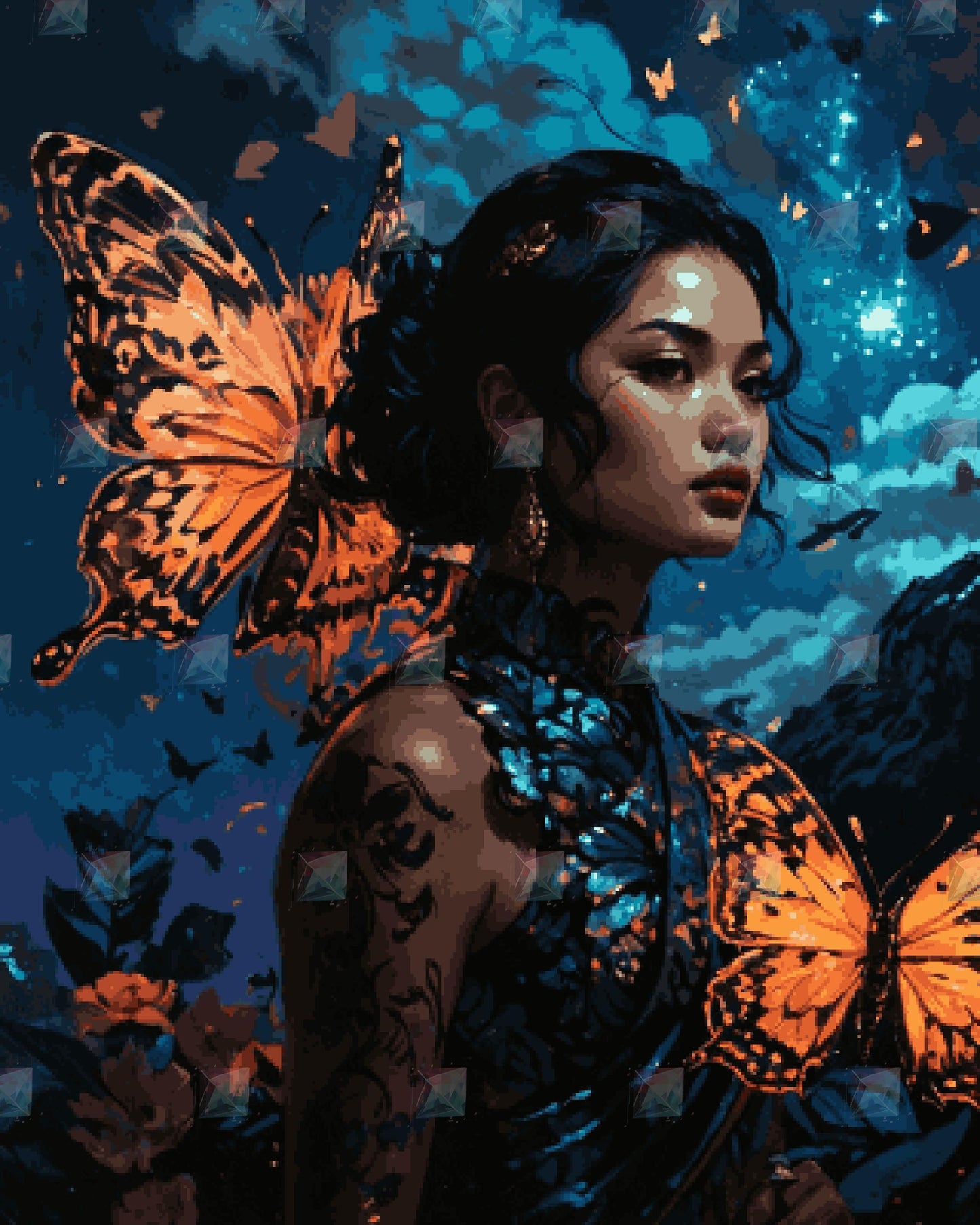 #Round Diamond / 80X100cm