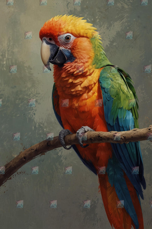 Farbenpracht der Natur: Ein majestätischer Papagei